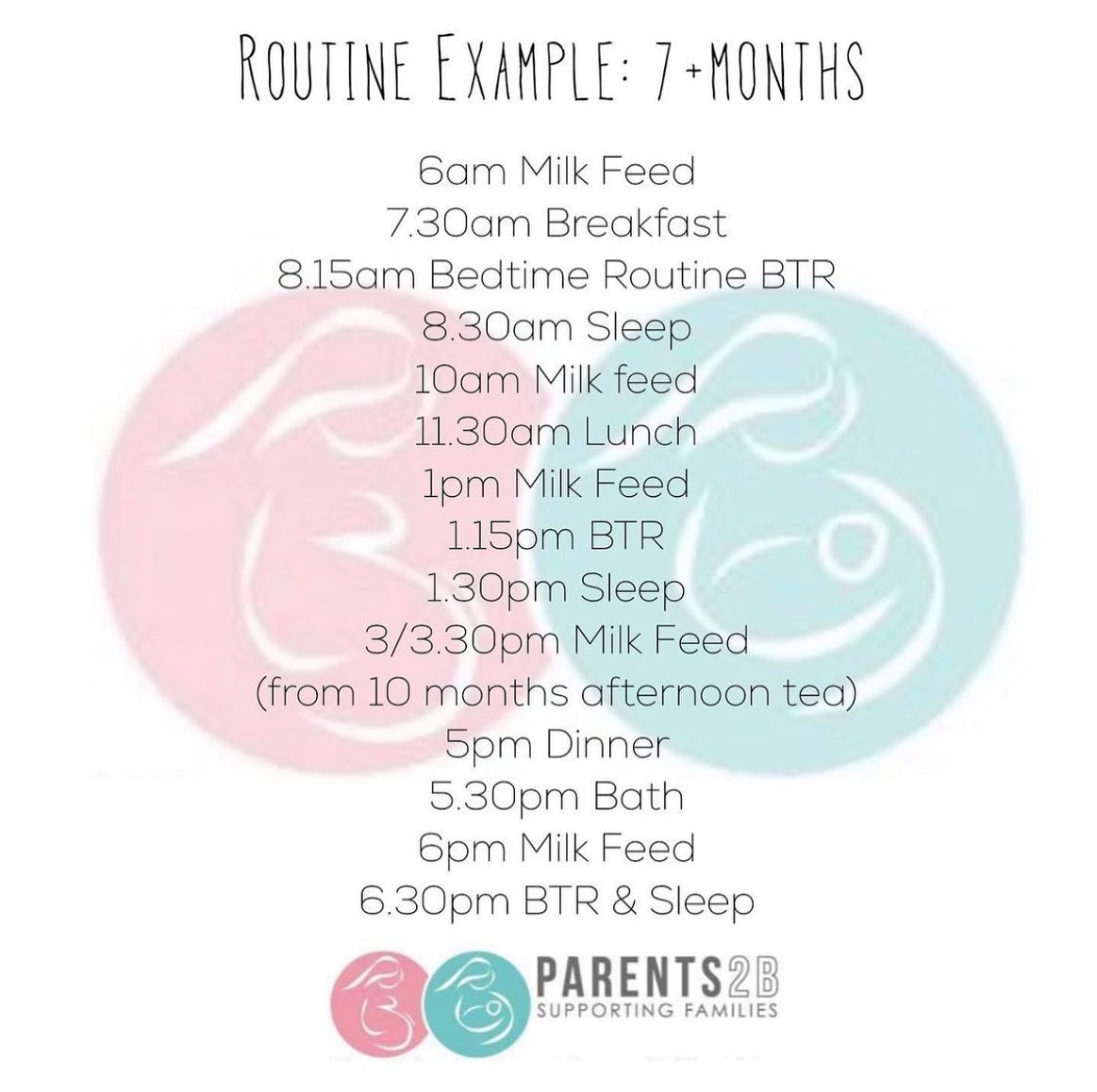 Example Routine 7 months Parents 2B